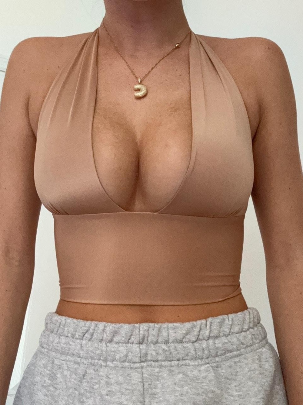 Princess Polly Plunge Halter Crop Top XS